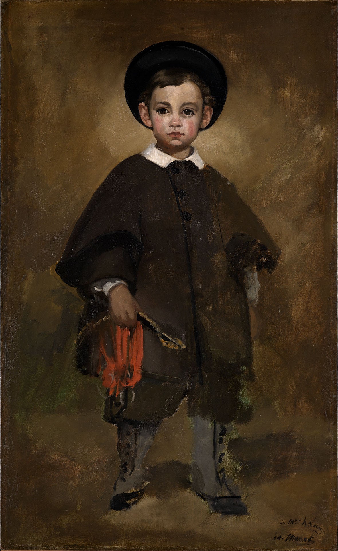 Edouard Manet - Little Lange (1862) Signed - 17" x 22" Fine Art Print