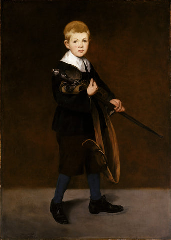 Edouard Manet Signed - Boy Carrying Sword (1861) Chłopiec ze szpadą - 17"x22" Fine Art Print