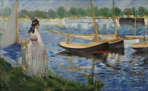 Edouard Manet - Banks of the Seine at Argenteuil (1874) - 17" x 22" Fine Art Print