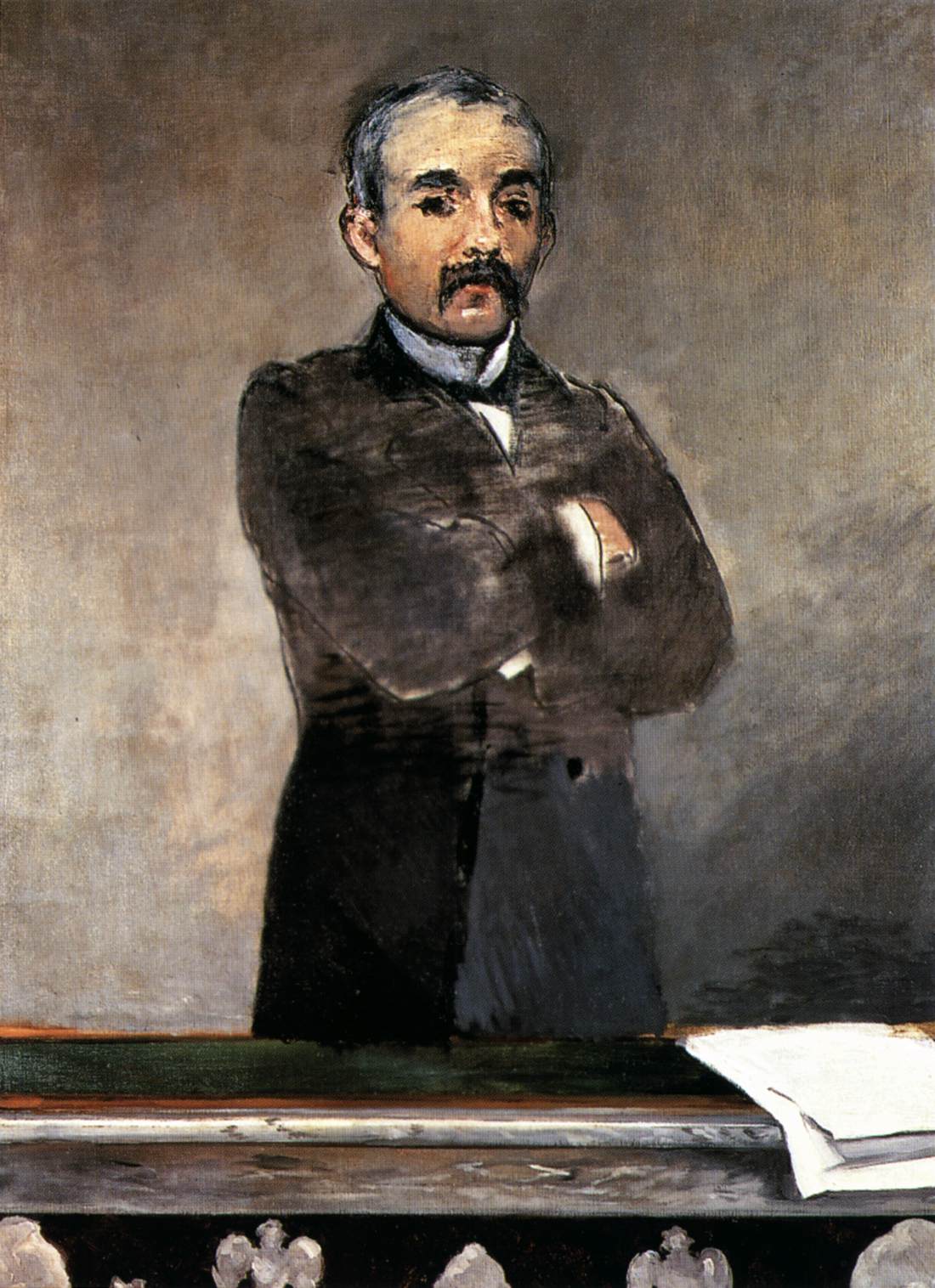 Edouard Manet - Portrait of Georges Clemenceau (1879-80) - 17"x22" Fine Art Print