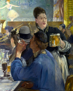 Edouard Manet - Corner of a Cafe Concert Bierkellnerin (1878-80) Signed - 17"x22" Fine Art Print