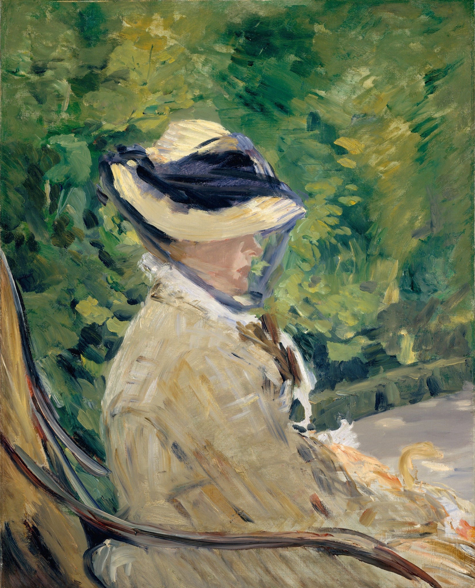 Edouard Manet - Madame Manet at Bellevue (1880) - 17" x 22" Fine Art Print