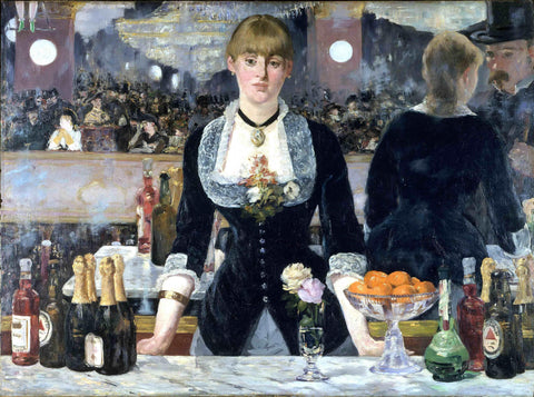 Edouard Manet - A Bar at the Folies-Bergère (1882) Signed - 17"x22" Fine Art Print