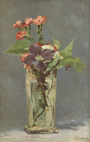 Edouard Manet - Flowers in a Crystal Vase (1882) Signed - 17" x 22" Fine Art Print