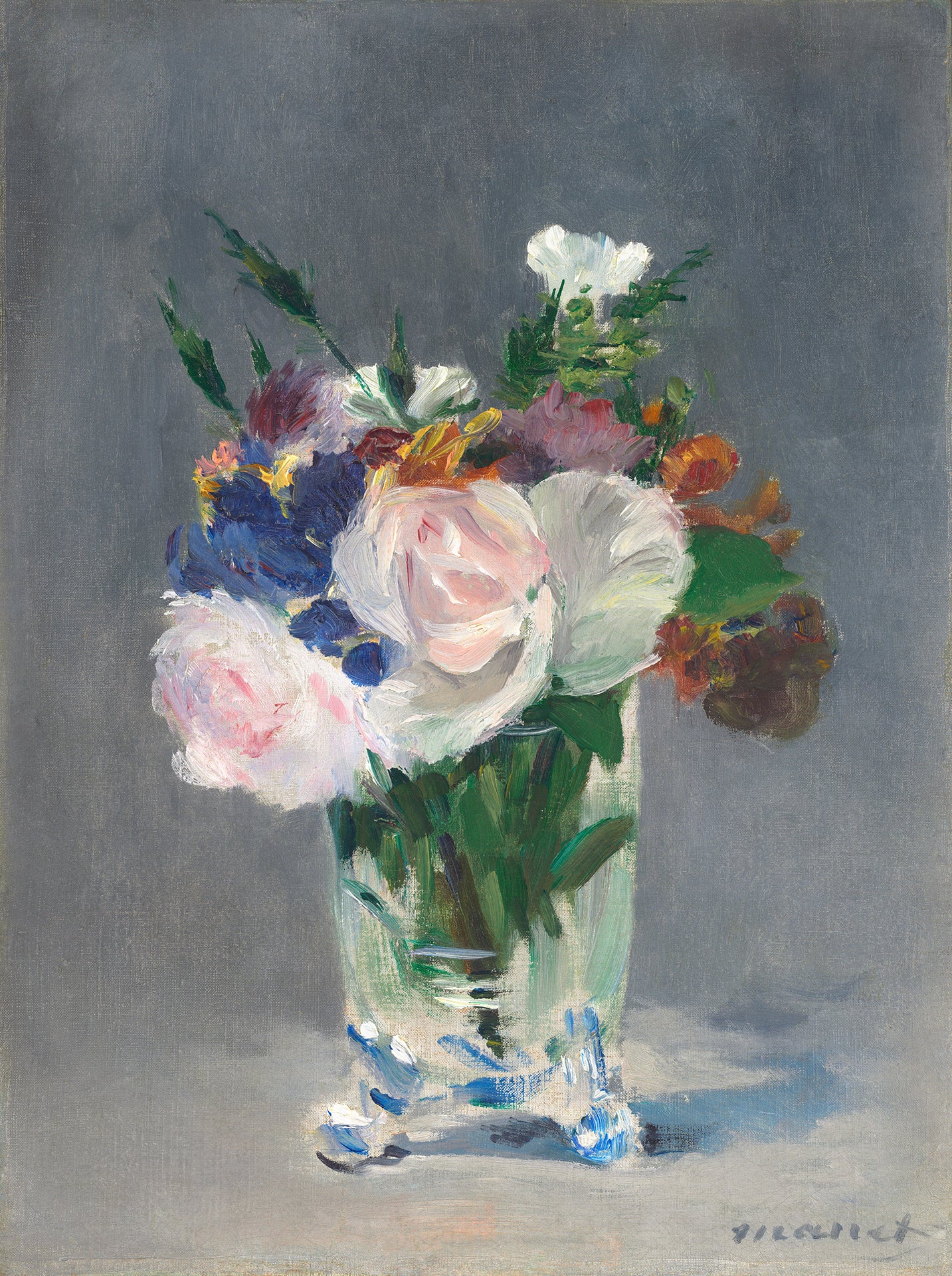 Edouard Manet - Flowers in a Crystal Vase (1882) Signed - 17" x 22" Fine Art Print