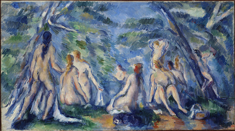 Paul Cezanne - Nude Bathers (1895-96) Nudist Grove - 17" x 22" Fine Art Print