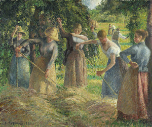 Camille Pissarro - Harvest at Eragny (1901) Signed - 17" x 22" Fine Art Print