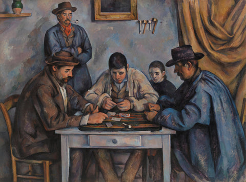 Paul Cezanne - The Card Players (1890-1892) Les Joueurs de Carte - 17"x22" Fine Art Print