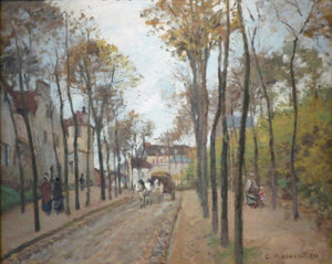 Camille Pissarro - The Boulevard des Fossés, Pontoise (1872) Signed - 17"x22" Print