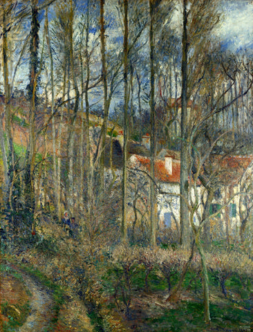 Camille Pissarro - Côte des Bœufs at L'Hermitage (1877) Signed - 17"x22" Art Print