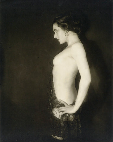 Alfred Cheney Johnston - Nita Naldi Nude Topless (1920s) -17" x 22" Fine Art Print