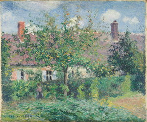 Camille Pissarro - Peasant House at Éragny (1884) Signed - 17" x 22" Fine Art Print