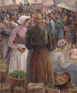 Camille Pissarro - The Market at Gisors (1895) Signed - 17" x 22" Fine Art Print