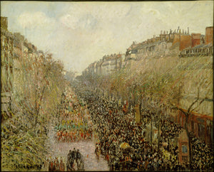 Camille Pissarro - Boulevard Montmartre: Mardi Gras (1897) Signed - 17" x 22" Print