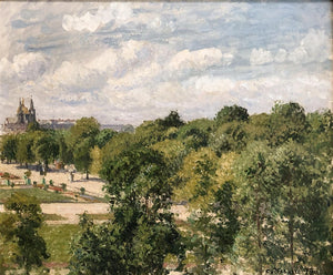 Camille Pissarro - The Tuileries Gardens, Summer (1900) Signed - 17"x22" Art Print