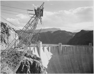 Ansel Adams - Looking Over Top of Boulder Dam (1941) - 17" x 22" Fine Art Print