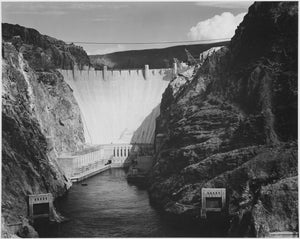 Ansel Adams - Looking Down Colorado River Towards Boulder Dam (1941) - 17" x 22" Fine Art Print