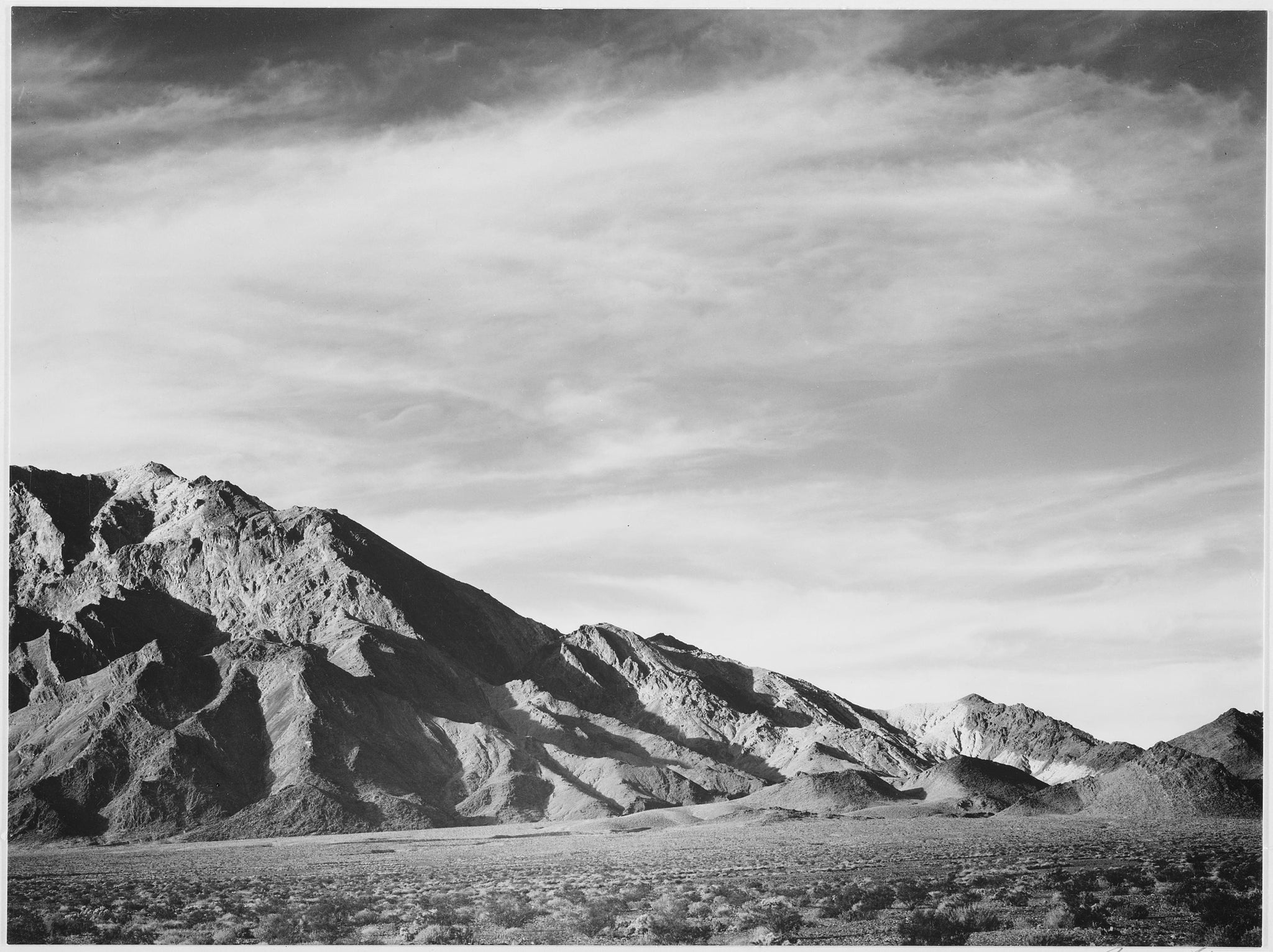 Ansel Adams - View of Mountains Near Death Valley California (1941) - 17"x22" Print