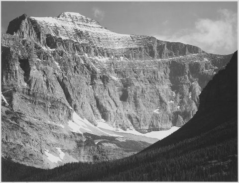 Ansel Adams - Mountainside Going-to-the-Sun Chalet Montana (1941) - 17" x 22" Print