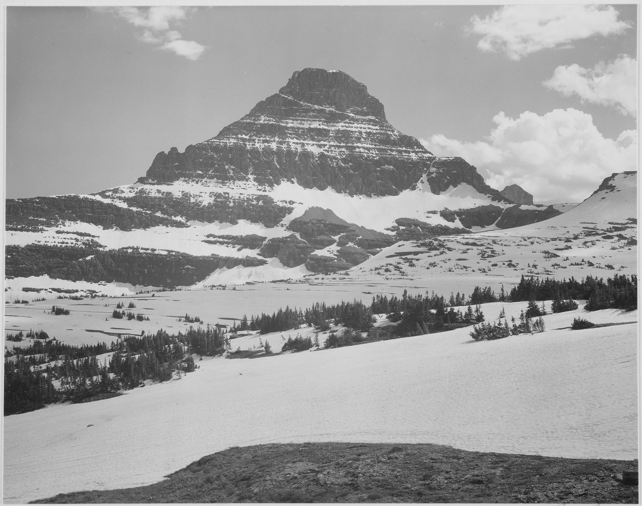 Ansel Adams - Barren Lands Mountains Logan's Pass Montana (1941) - 17" x 22" Print