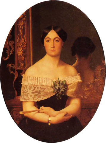 Jean Leon Gerome - Portrait of Marianne Elisa Birch (1849) - 17" x 22" Art Print