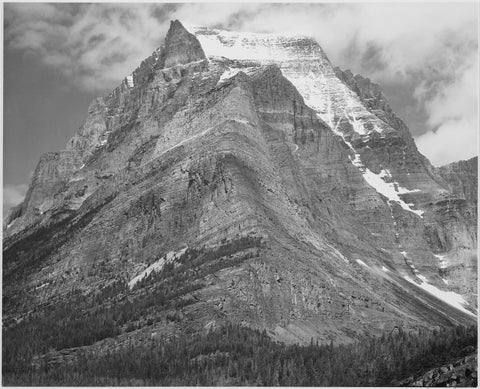 Ansel Adams - Going-to-the-Sun Mountain Glacier Park Montana (1941) - 17" x 22" Fine Art Print