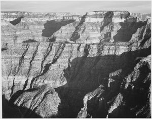 Ansel Adams - Cliff Formation Grand Canyon North Rim (1941) - 17" x 22" Art Print