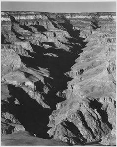 Ansel Adams - Shadowed Ravine Grand Canyon South Rim (1941) - 17" x 22" Art Print