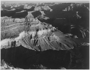 Ansel Adams - Grand Canyon Mountain Shadows Arizona (1941) - 17" x 22" Art Print