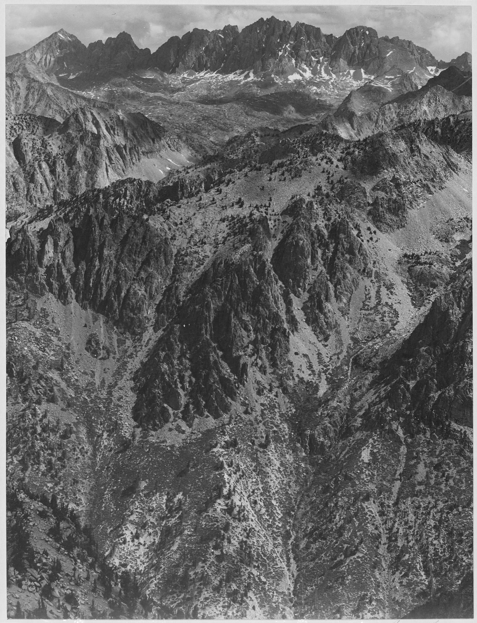 Ansel Adams - North Palisades, Windy Point California (1936) - 17" x 22" Art Print