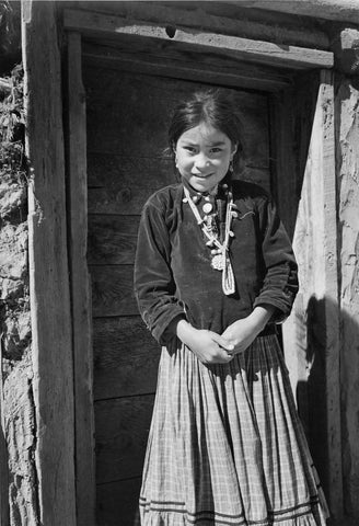 Ansel Adams - Navajo Girl, Canyon de Chelly, Arizona (1933) - 17" x 22" Art Print