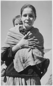 Ansel Adams - Navajo Woman & Child, Canyon de Chelle, Arizona (1941) - 17" x 22" Fine Art Print