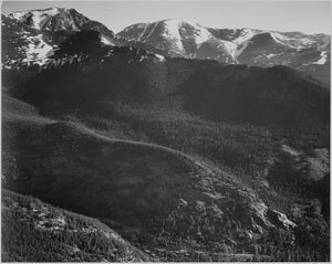 Ansel Adams - Wooded Hills Rocky Mountain Park Colorado (1938) - 17" x 22" Print