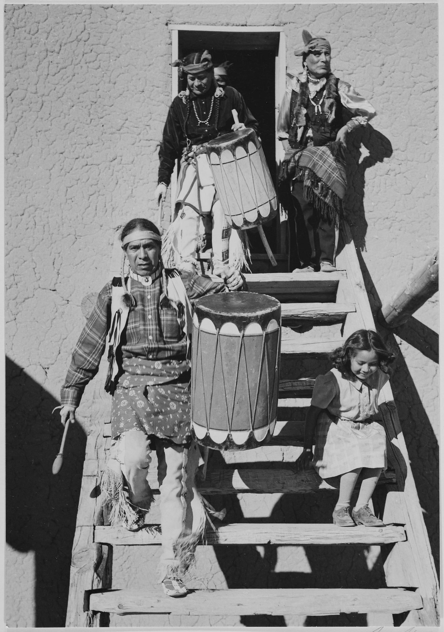 Ansel Adams - Indians Drum Dance San Ildefonso Pueblo New Mexico (1942) - 17" x 22" Fine Art Print