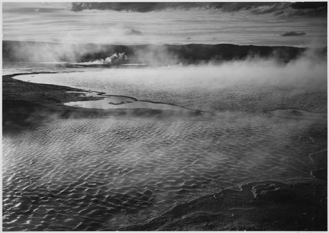 Ansel Adams - Surface Water Texture Fountain Geyser Pool (1939) - 17" x 22" Print