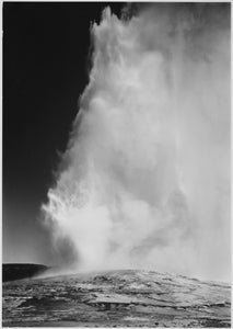 Ansel Adams - Old Faithful Geyser Yellowstone Park (1939) - 17"x22" Fine Art Print