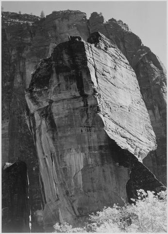 Ansel Adams - Rock Formation Zion National Park Utah (1941) - 17" x 22" Art Print