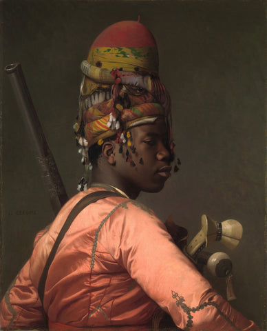 Jean Leon Gerome - Black Bashi Bazouk (1868) Signed - 17" x 22" Fine Art Print