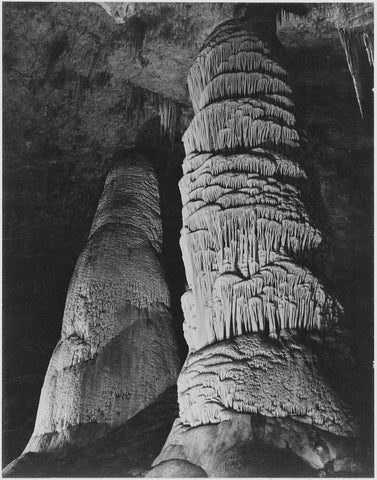 Ansel Adams - Largest Stalagmite 60 Million Years Old Hall of Giants  1941) - 17"x22" Fine Art Print