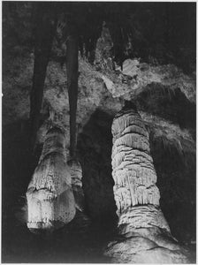 Ansel Adams - Large Stalagmites Giant Dome Big Room, NM (1941) - 17" x 22" Print