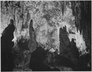 Ansel Adams - Stalagmites & Stalactites in Queen's Chamber Cavern (1941) - 17"x22" Fine Art Print