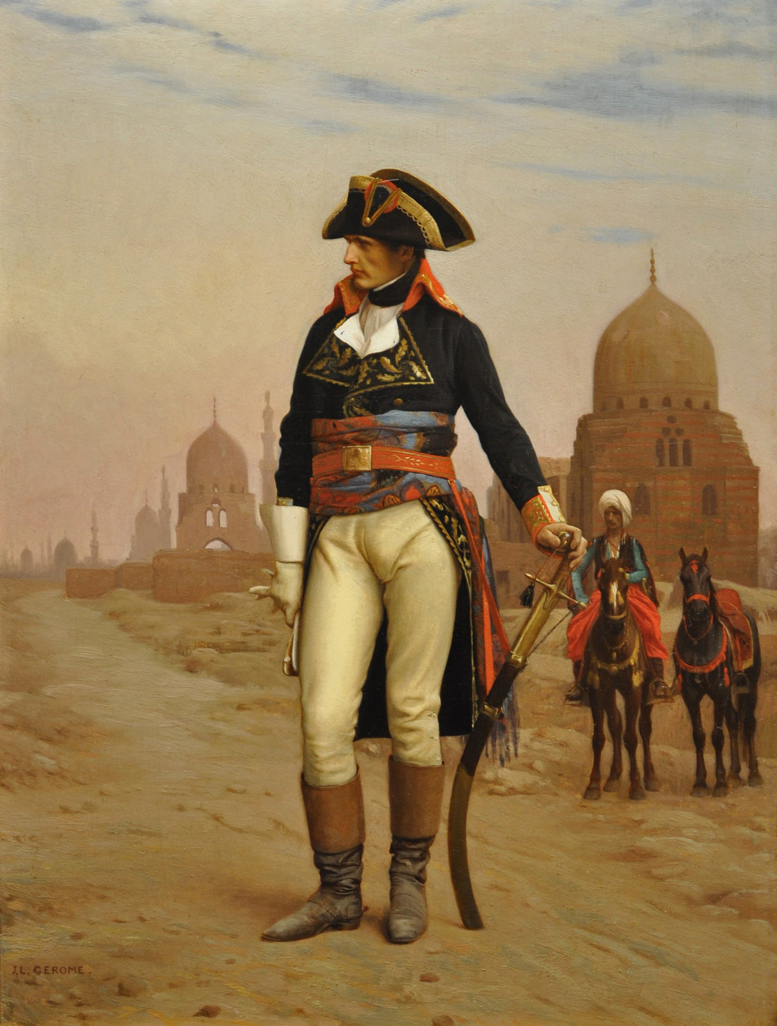 Jean Leon Gerome - Napoleon Bonaparte in Egypt (1868) Signed - 17" x 22" Art Print