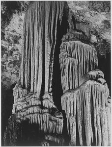 Ansel Adams - Stalagmite Stalactite King's Chamber Carlsbad (1941) - 17"x22" Print