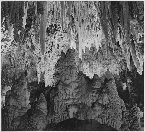 Ansel Adams - Formations Big Room Crystal Spring Home Carlsbad (1941) - 17" x 22" Fine Art Print