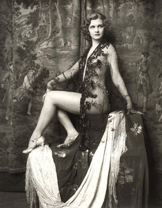 Alfred Cheney Johnston - Drucilla Strain See Through Dress (1920s) Zeigfeld Follies Girl - 17"x22" Print