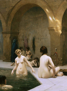 Jean Leon Gerome - The Bathers Nude (1889) Signed - 17" x 22" Fine Art Print