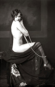 Alfred Cheney Johnston - Marjorie King Nude Pearls (1920s) - 17" x 22" Art Print