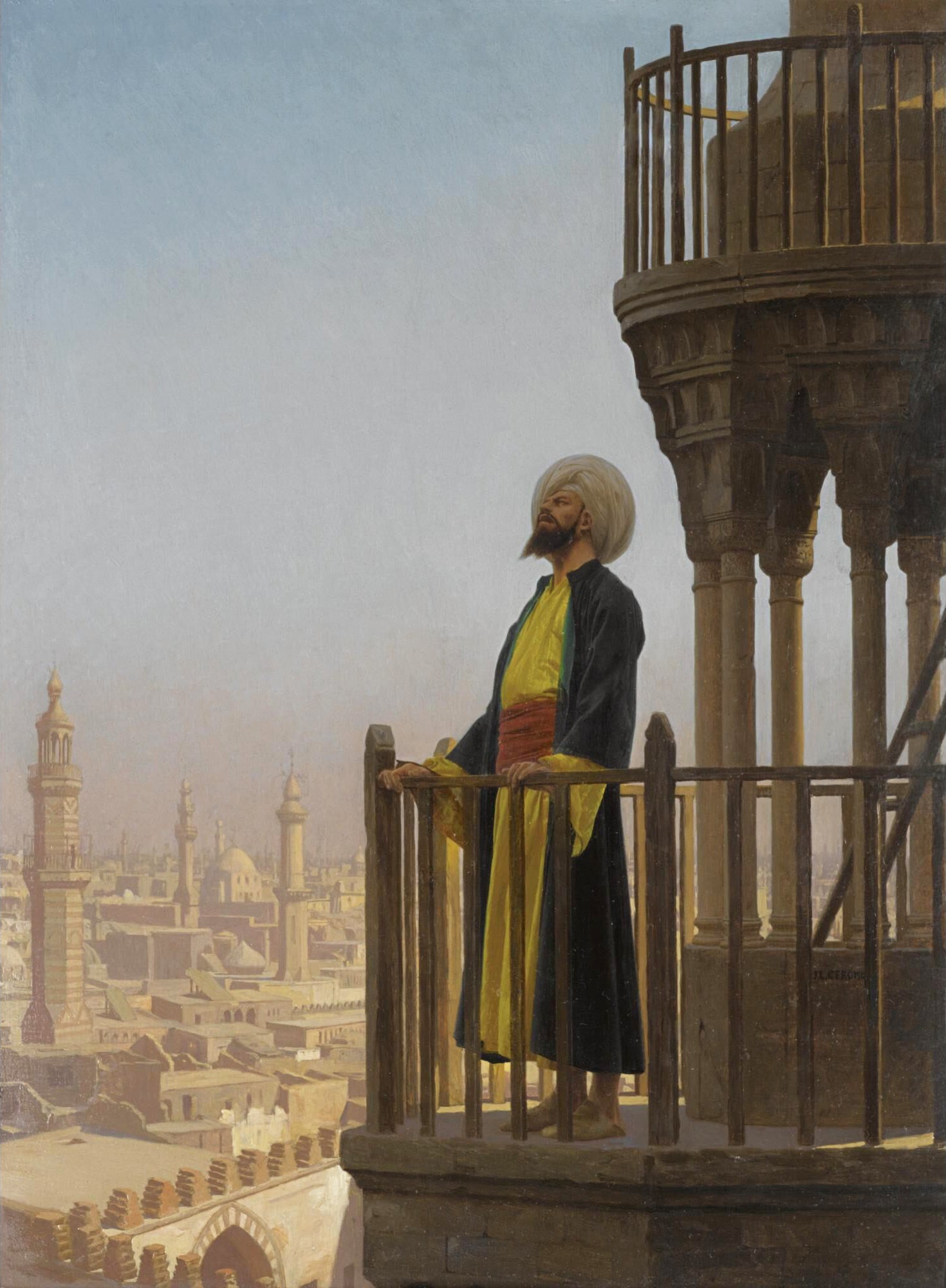 Jean Leon Gerome - The Call to Prayer (Signed) 19th Century - 17"x22" Art Print