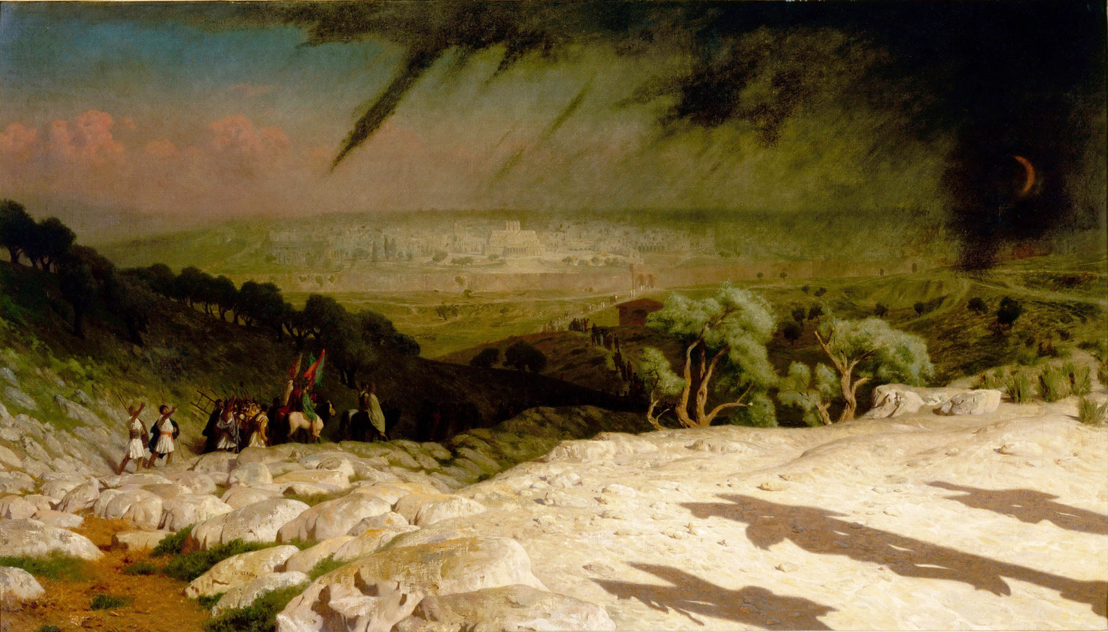 Jean Leon Gerome - Golgotha (It is Finished) aka Jerusalem (1867) Signed 17"x22" Fine Art Print