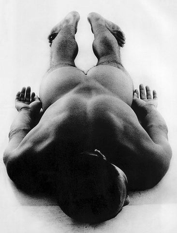 Tamotsu Yato - Nude Japanese Male Laying Face Down Butt Gay Art (1972) - 17"x22" Fine Art Print